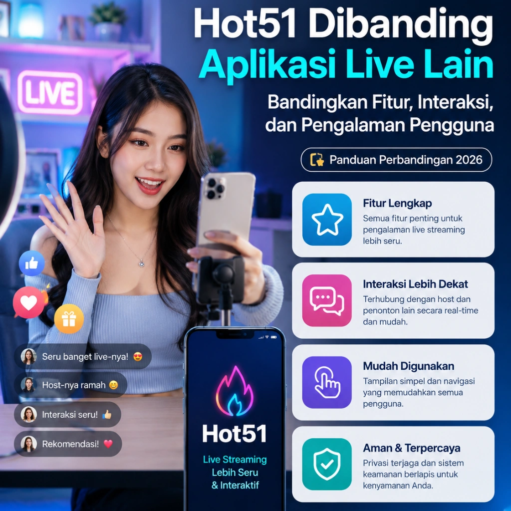 Hot51 Dibanding Aplikasi Live