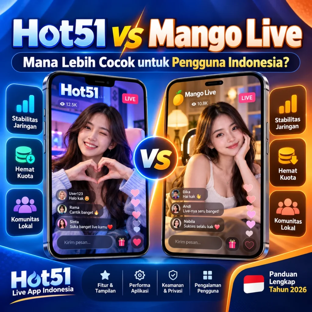 Hot51 vs Mango Live Perbandingan Lengkap Aplikasi Live Streaming Indonesia 2026